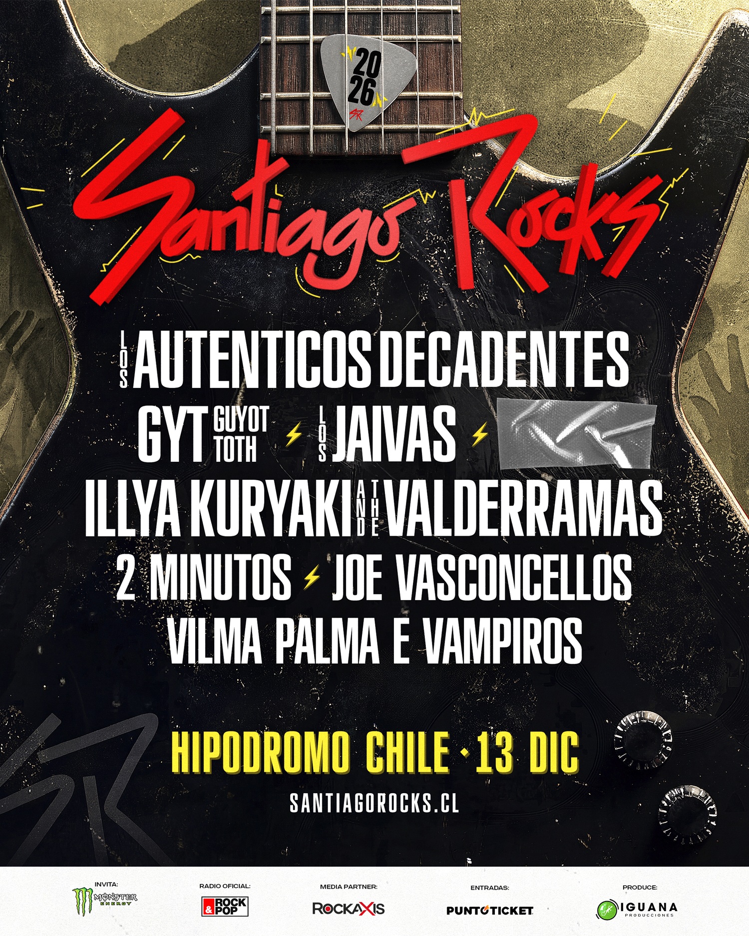 Santiago Rocks 2026: IKV y Los Auténticos Decadentes lideran el cartel